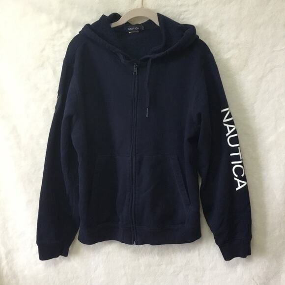 Nautica Other - Nautica Men Navy Zip-Fronted Hoodie